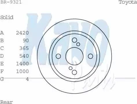 Kavo Parts BR-9321 - Гальмівний диск avtolavka.club