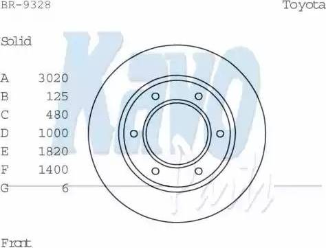 Kavo Parts BR-9328 - Гальмівний диск avtolavka.club