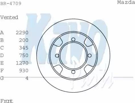 Kavo Parts BR-4709 - Гальмівний диск avtolavka.club