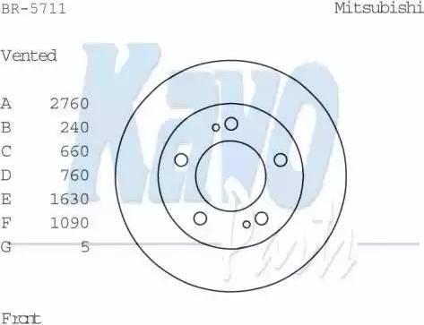 Kavo Parts BR-5711 - Гальмівний диск avtolavka.club