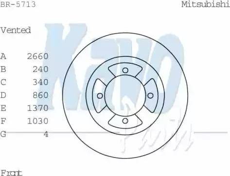 Kavo Parts BR-5713 - Гальмівний диск avtolavka.club