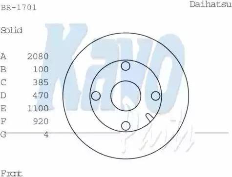 Kavo Parts BR-1701 - Гальмівний диск avtolavka.club