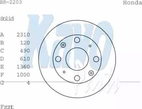 Kavo Parts BR-2203 - Гальмівний диск avtolavka.club