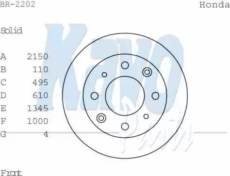 Kavo Parts BR-2202 - Гальмівний диск avtolavka.club