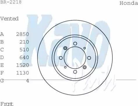 Kavo Parts BR-2218 - Гальмівний диск avtolavka.club