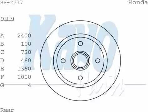 Kavo Parts BR-2217 - Гальмівний диск avtolavka.club