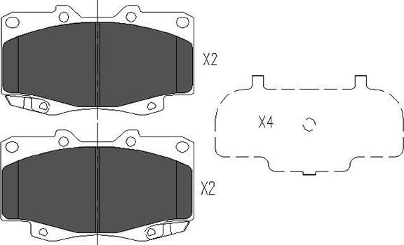 Kavo Parts KBP-9096 - Гальмівні колодки, дискові гальма avtolavka.club