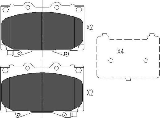 Kavo Parts KBP-9049 - Гальмівні колодки, дискові гальма avtolavka.club