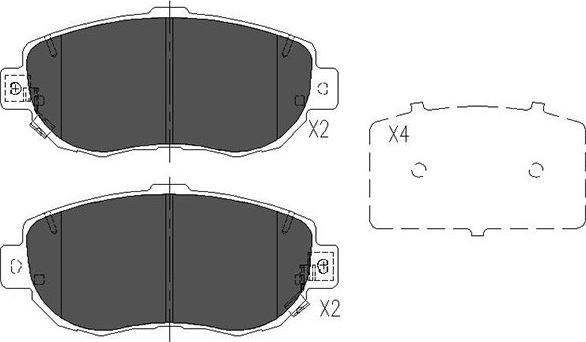 Kavo Parts KBP-9044 - Гальмівні колодки, дискові гальма avtolavka.club