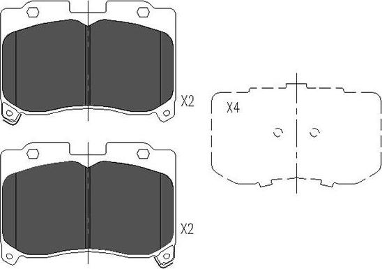 Kavo Parts KBP-9045 - Гальмівні колодки, дискові гальма avtolavka.club