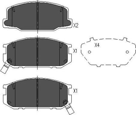 Kavo Parts KBP-9041 - Гальмівні колодки, дискові гальма avtolavka.club