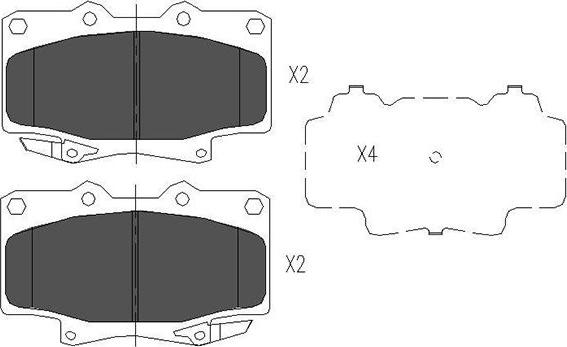 Kavo Parts KBP-9043 - Гальмівні колодки, дискові гальма avtolavka.club