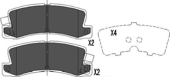 Kavo Parts KBP-9058 - Гальмівні колодки, дискові гальма avtolavka.club