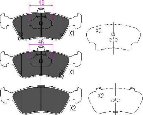 Kavo Parts KBP-9006 - Гальмівні колодки, дискові гальма avtolavka.club