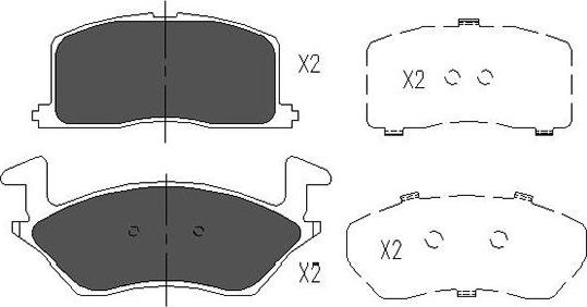 Kavo Parts KBP-9003 - Гальмівні колодки, дискові гальма avtolavka.club