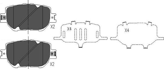 Kavo Parts KBP-9015 - Гальмівні колодки, дискові гальма avtolavka.club