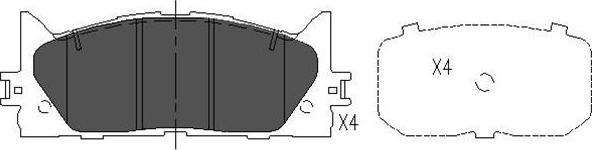 Kavo Parts KBP-9087 - Гальмівні колодки, дискові гальма avtolavka.club