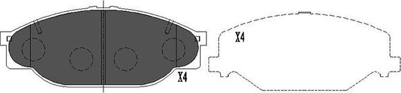 Kavo Parts KBP-9039 - Гальмівні колодки, дискові гальма avtolavka.club