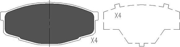 Kavo Parts KBP-9032 - Гальмівні колодки, дискові гальма avtolavka.club