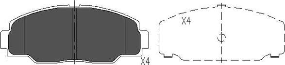 Kavo Parts KBP-9037 - Гальмівні колодки, дискові гальма avtolavka.club