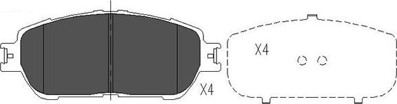 Kavo Parts KBP-9105 - Гальмівні колодки, дискові гальма avtolavka.club