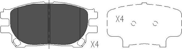 Kavo Parts KBP-9121 - Гальмівні колодки, дискові гальма avtolavka.club