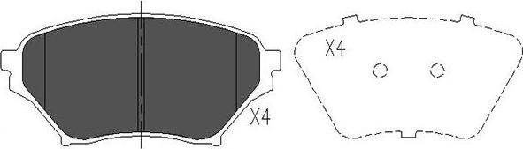 Kavo Parts KBP-4549 - Гальмівні колодки, дискові гальма avtolavka.club