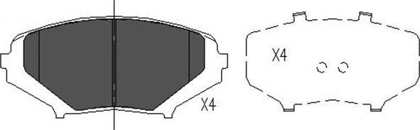 Kavo Parts KBP-4546 - Гальмівні колодки, дискові гальма avtolavka.club