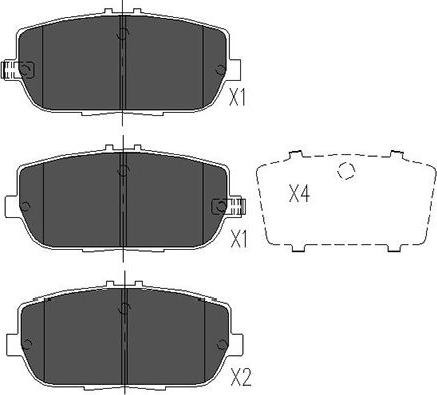 Kavo Parts KBP-4551 - Гальмівні колодки, дискові гальма avtolavka.club