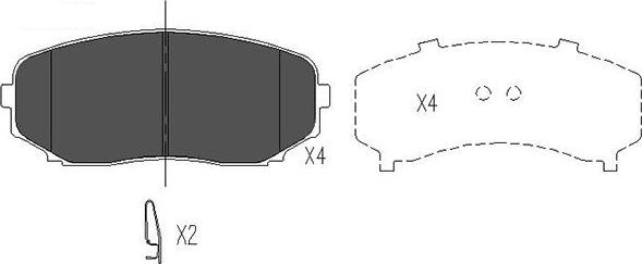 Kavo Parts KBP-4558 - Гальмівні колодки, дискові гальма avtolavka.club