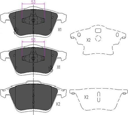 Kavo Parts KBP-4553 - Гальмівні колодки, дискові гальма avtolavka.club