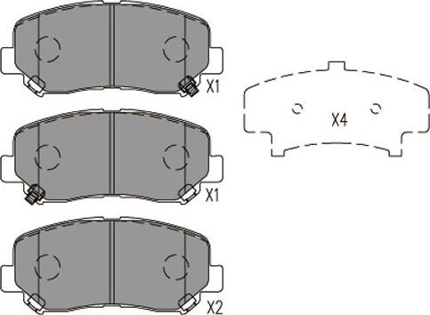 Kavo Parts KBP-4563 - Гальмівні колодки, дискові гальма avtolavka.club