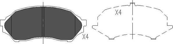 Kavo Parts KBP-4505 - Гальмівні колодки, дискові гальма avtolavka.club