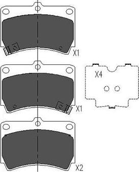 Kavo Parts KBP-4501 - Гальмівні колодки, дискові гальма avtolavka.club