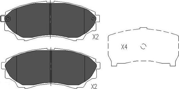 Kavo Parts KBP-4514 - Гальмівні колодки, дискові гальма avtolavka.club