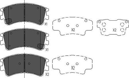 Kavo Parts KBP-4512 - Гальмівні колодки, дискові гальма avtolavka.club