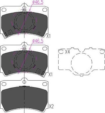 Kavo Parts KBP-4517 - Гальмівні колодки, дискові гальма avtolavka.club