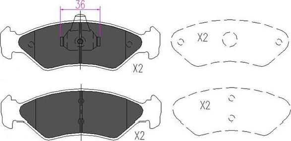 Kavo Parts KBP-4533 - Гальмівні колодки, дискові гальма avtolavka.club