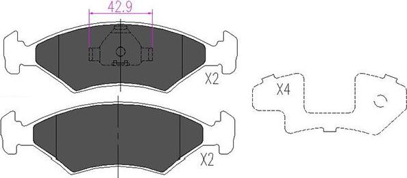 Kavo Parts KBP-4532 - Гальмівні колодки, дискові гальма avtolavka.club