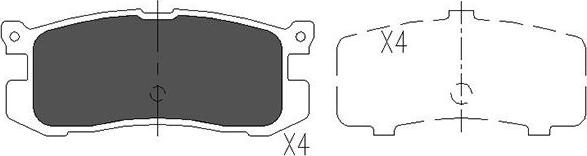 Kavo Parts KBP-4537 - Гальмівні колодки, дискові гальма avtolavka.club