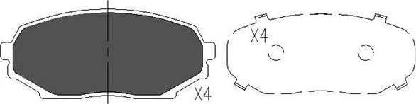 Kavo Parts KBP-4521 - Гальмівні колодки, дискові гальма avtolavka.club