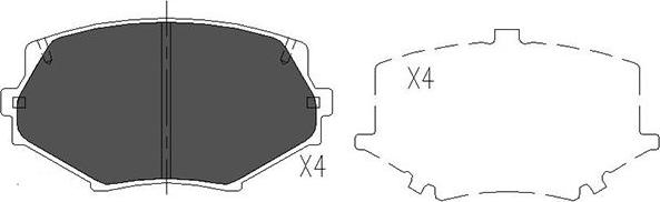 Kavo Parts KBP-4527 - Гальмівні колодки, дискові гальма avtolavka.club