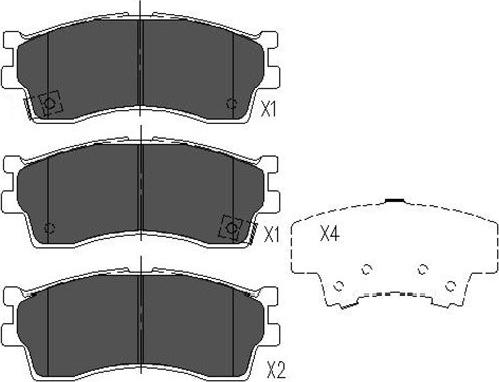 Kavo Parts KBP-4002 - Гальмівні колодки, дискові гальма avtolavka.club