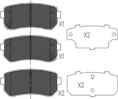 Kavo Parts KBP-4007 - Гальмівні колодки, дискові гальма avtolavka.club