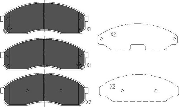 Kavo Parts KBP-4012 - Гальмівні колодки, дискові гальма avtolavka.club