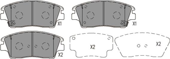 Kavo Parts KBP-4030 - Гальмівні колодки, дискові гальма avtolavka.club