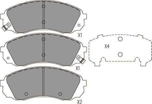 Kavo Parts KBP-4024 - Гальмівні колодки, дискові гальма avtolavka.club