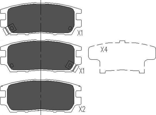 Kavo Parts KBP-5504 - Гальмівні колодки, дискові гальма avtolavka.club