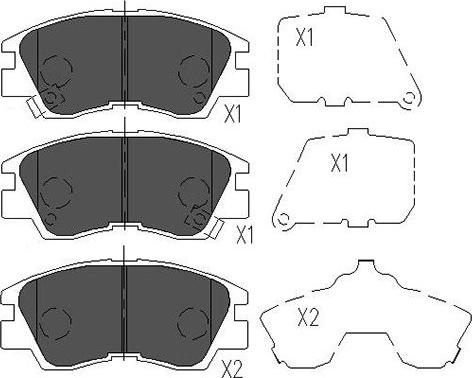 Kavo Parts KBP-5501 - Гальмівні колодки, дискові гальма avtolavka.club