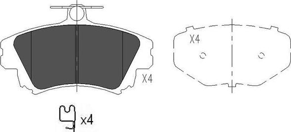 Kavo Parts KBP-5519 - Гальмівні колодки, дискові гальма avtolavka.club